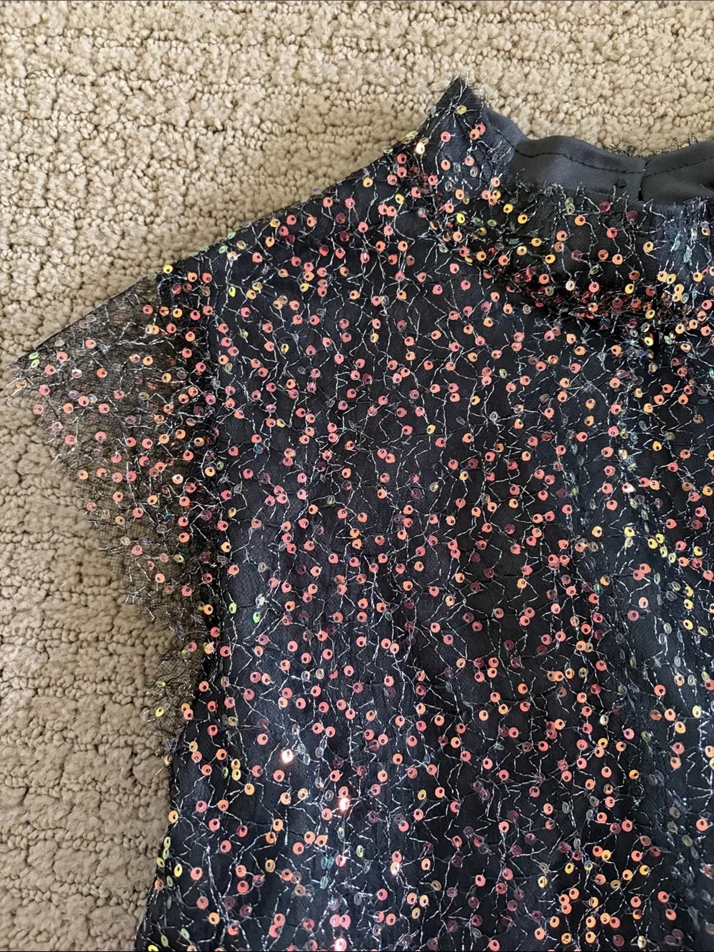 Joyfolie Black Sleeveless Sequin Dress